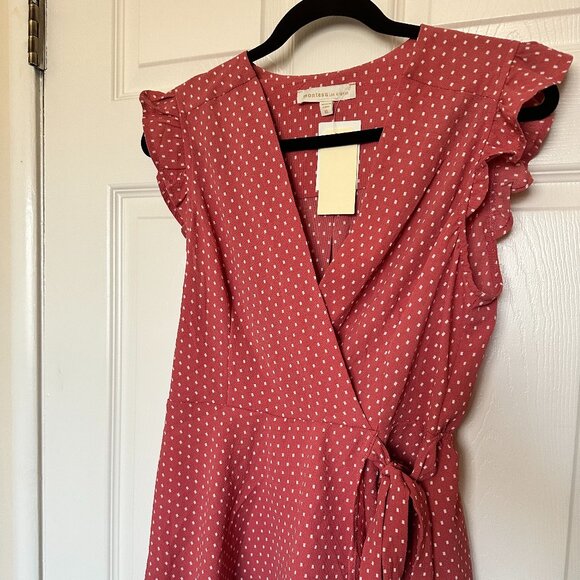XL Side Tie Dusty Rose Blouse - Picture 1 of 4